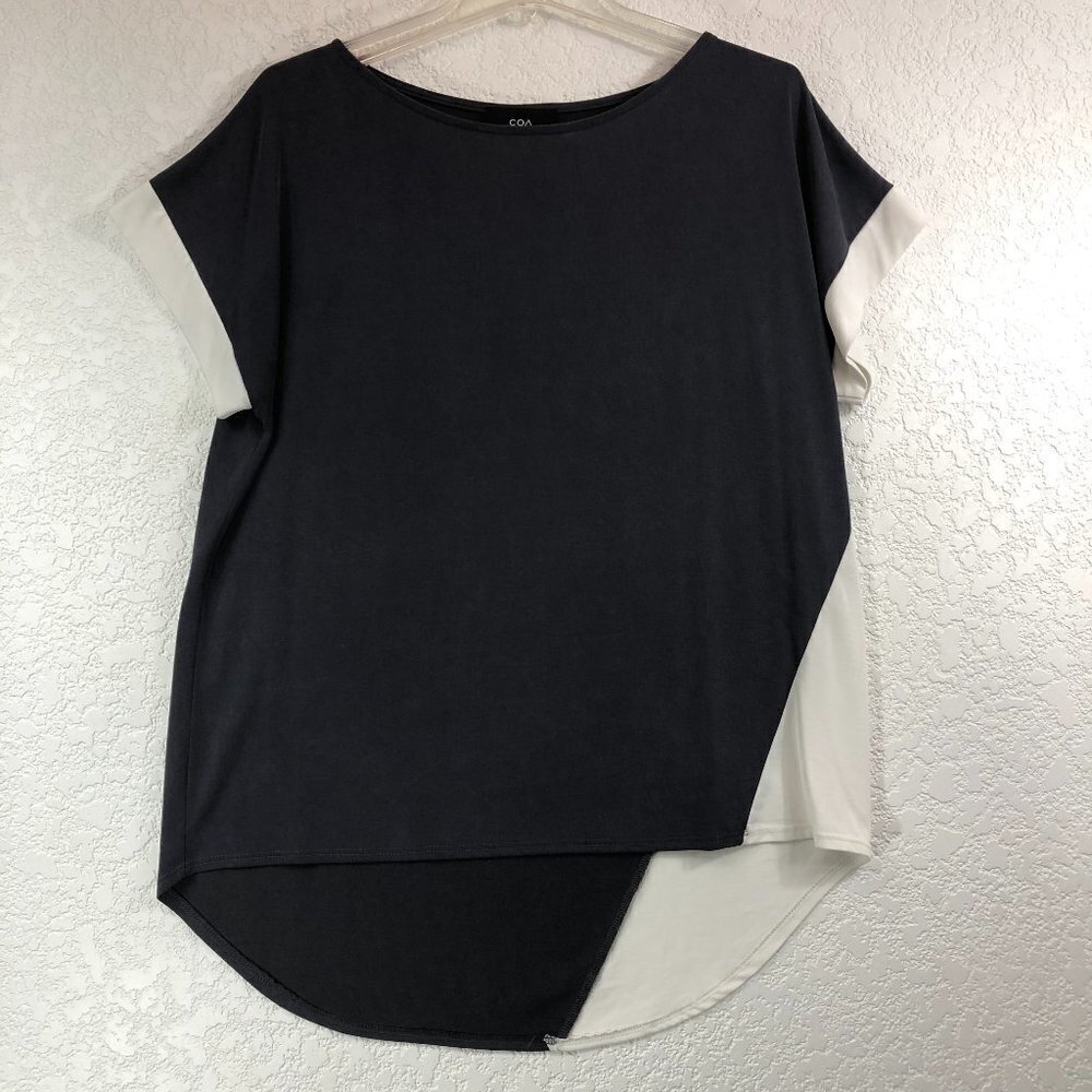 COA Color Block Hi-Low Blouse